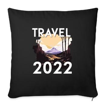 Travel 2022 - Sofa pillow with filling 45cm x 45cm - black - Front