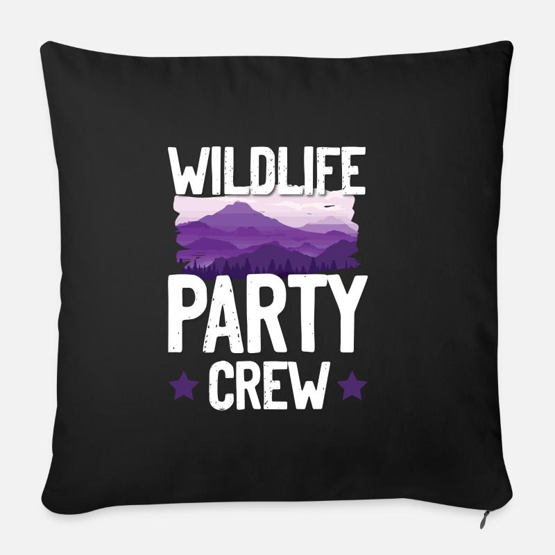 Wildlife Party Crew - Sofakissen mit Füllung 45 x 45 cm - Schwarz