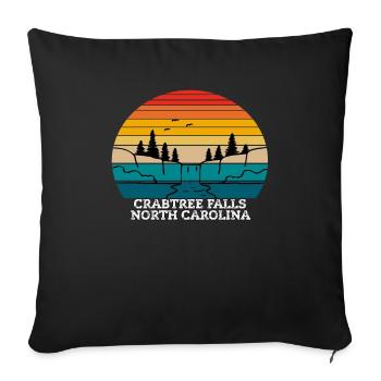 Crabtree Falls Caroline du Nord - Coussin et housse de 45 x 45 cm - noir - Devant