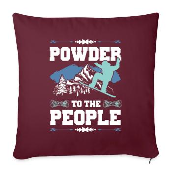 Snowboarding Snow - Sofa pillow with filling 45cm x 45cm - burgundy - Front