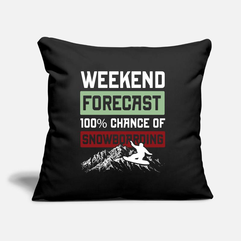 Snowboarding Weekend Sofa pillow with filling 45cm x 45cm