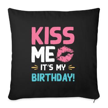 Anniversaire de Kiss Me - Coussin et housse de 45 x 45 cm - noir - Devant