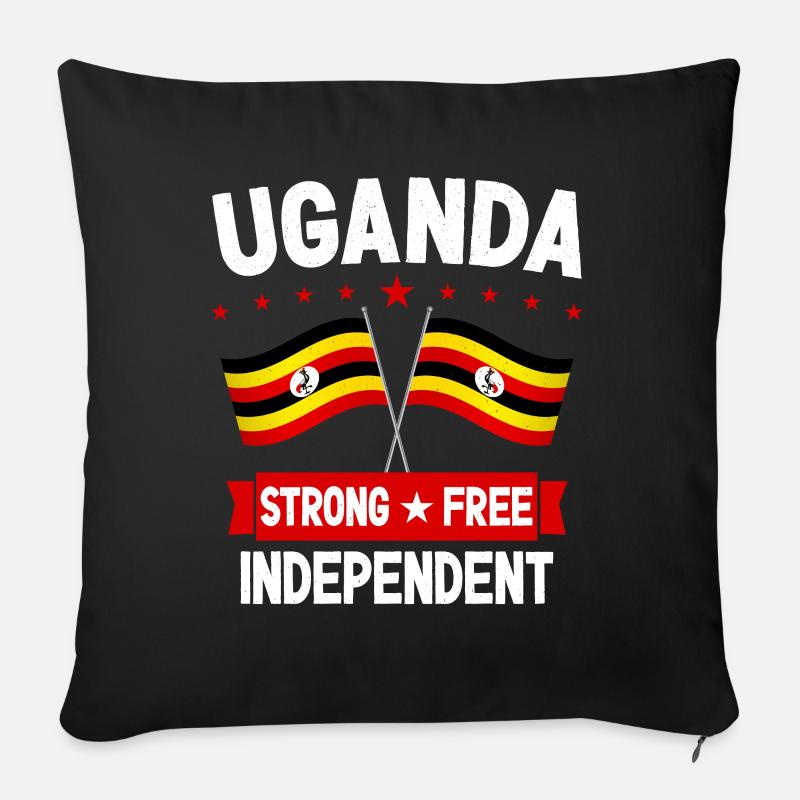 Uganda - Sofakissen mit Füllung 45 x 45 cm - Schwarz