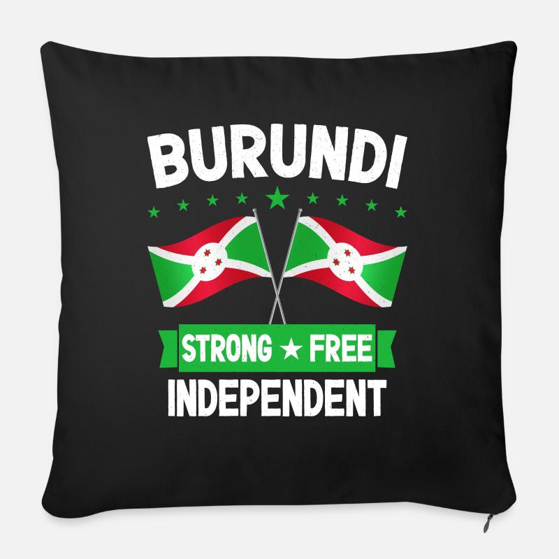 Burundi - Sofakissen mit Füllung 45 x 45 cm - Schwarz