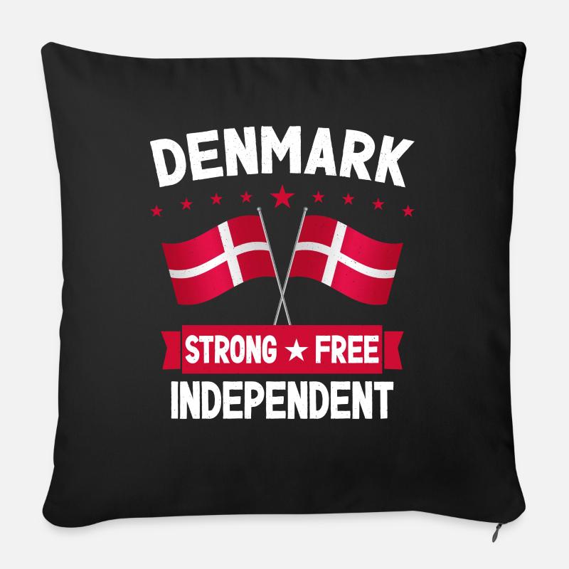 Dänemark - Sofakissen mit Füllung 45 x 45 cm - Schwarz