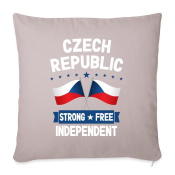 Tschechische Republik - Sofakissen mit Füllung 45 x 45 cm - helles Taupe - Vorne