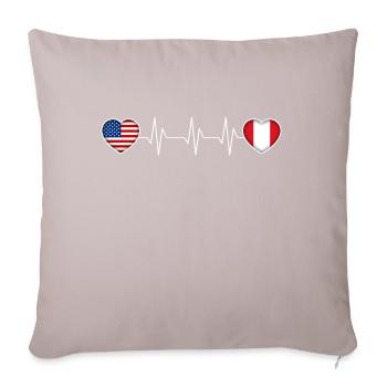 Peru - Sofa pillow with filling 45cm x 45cm - light taupe - Front