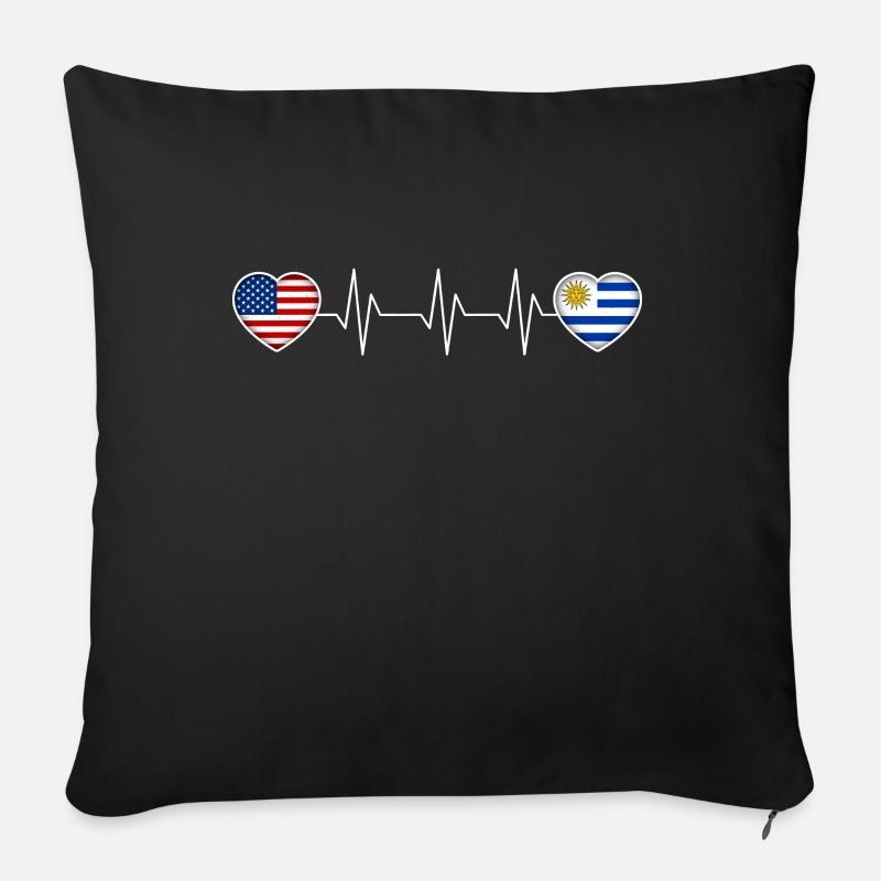 Uruguay - Sofakissen mit Füllung 45 x 45 cm - Schwarz