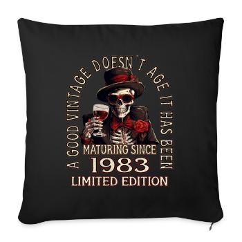 40. Geburtstag 1983 40er Guter Jahrgang - Sofakissen mit Füllung 45 x 45 cm - Schwarz - Vorne