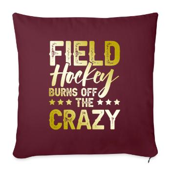 Field hockey sport - Sofa pillow with filling 45cm x 45cm - burgundy - Front