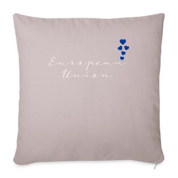 Union européenne - Coussin et housse de 45 x 45 cm - taupe clair - Devant