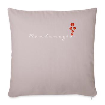 Montenegro - Sofa pillow with filling 45cm x 45cm - light taupe - Front