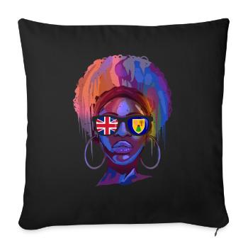 Turks et Caicos (Îles) - Coussin et housse de 45 x 45 cm - noir - Devant