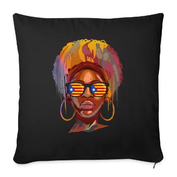 Catalonia - Sofa pillow with filling 45cm x 45cm - black - Front