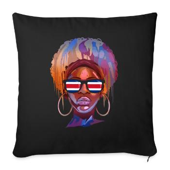 Costa Rica - Sofakissen mit Füllung 45 x 45 cm - Schwarz - Vorne