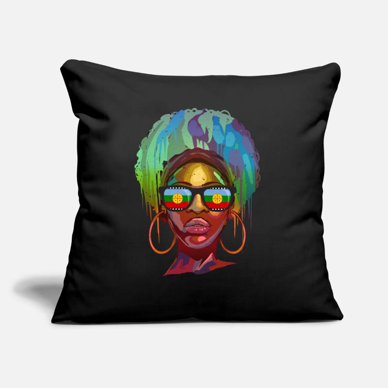 Mapuche Coussin et housse de 45 x 45 cm