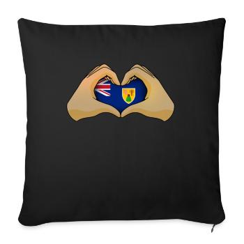 Turks and Caicos Islands - Sofa pillow with filling 45cm x 45cm - black - Front