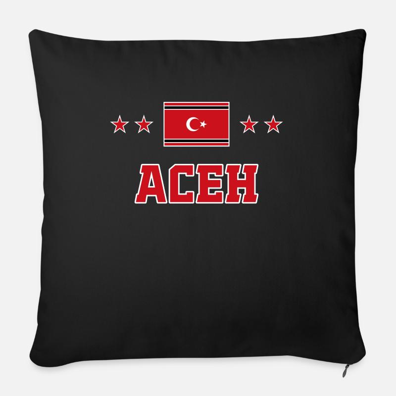 Aceh - Coussin et housse de 45 x 45 cm - noir