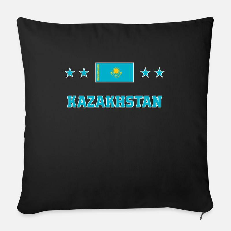 Kasachstan - Sofakissen mit Füllung 45 x 45 cm - Schwarz