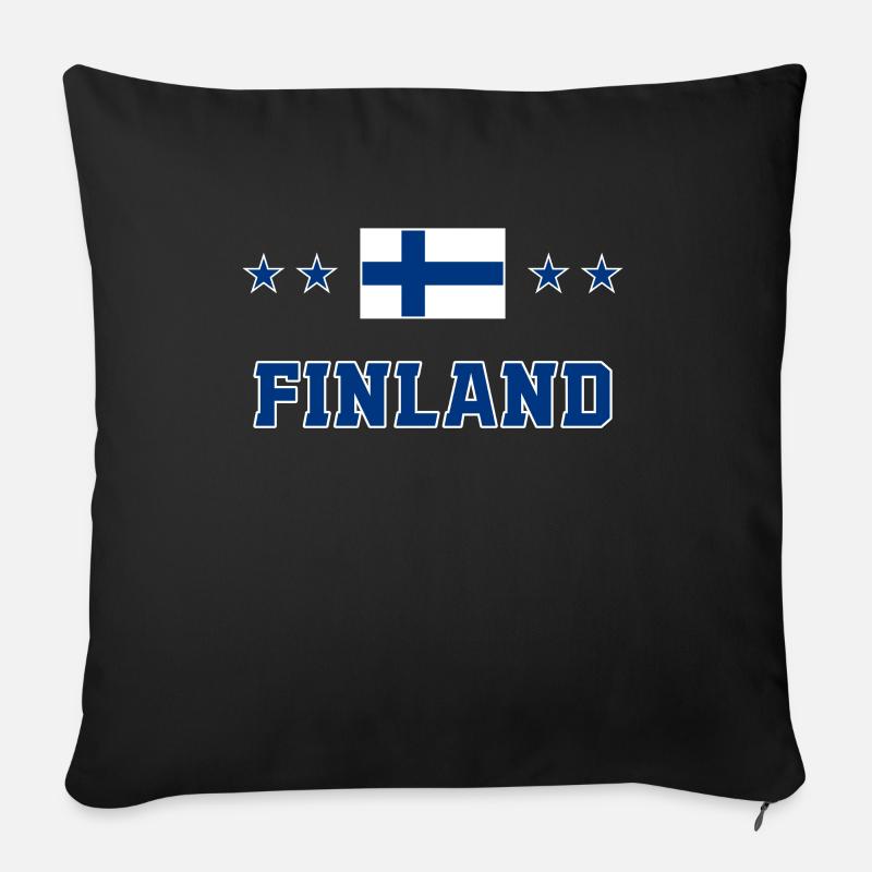 Finnland - Sofakissen mit Füllung 45 x 45 cm - Schwarz