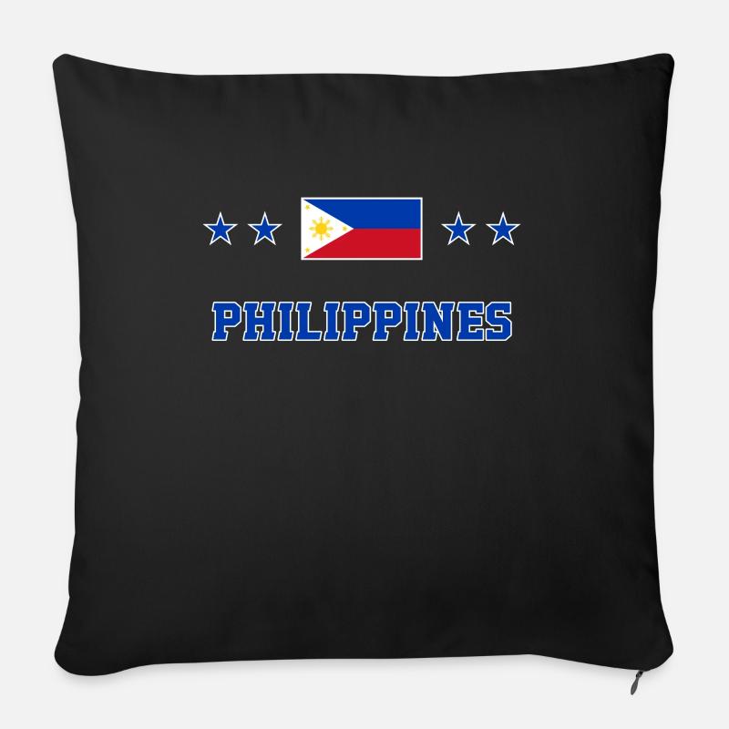 Philippinen - Sofakissen mit Füllung 45 x 45 cm - Schwarz