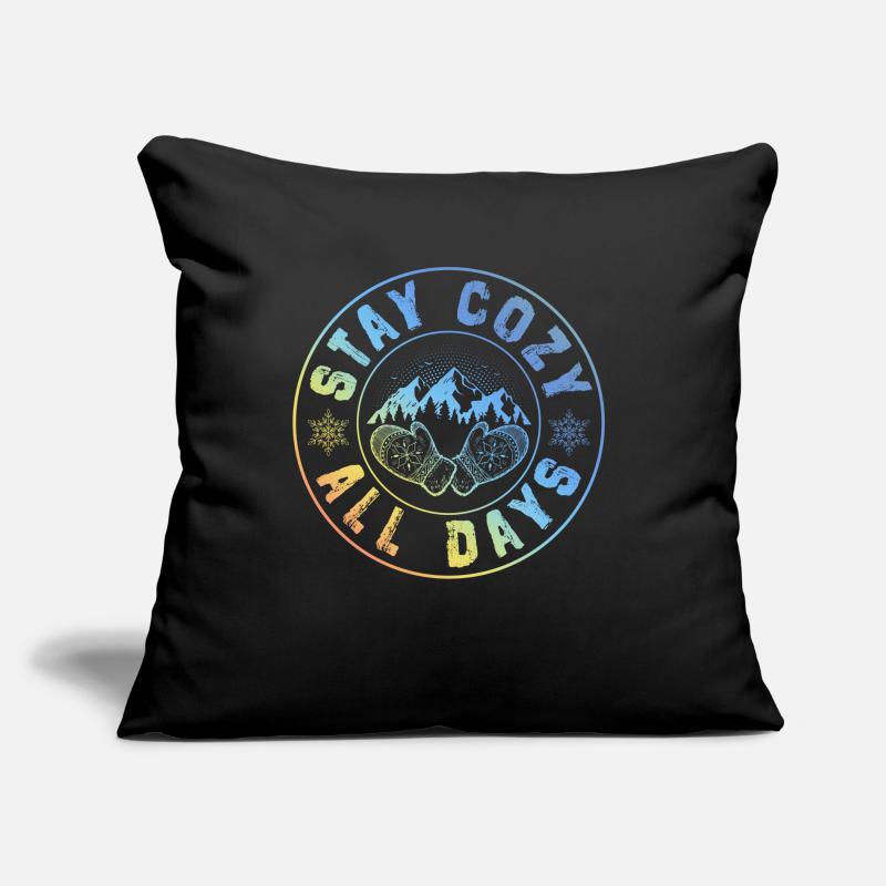 Froid d’hiver confortable Coussin et housse de 45 x 45 cm