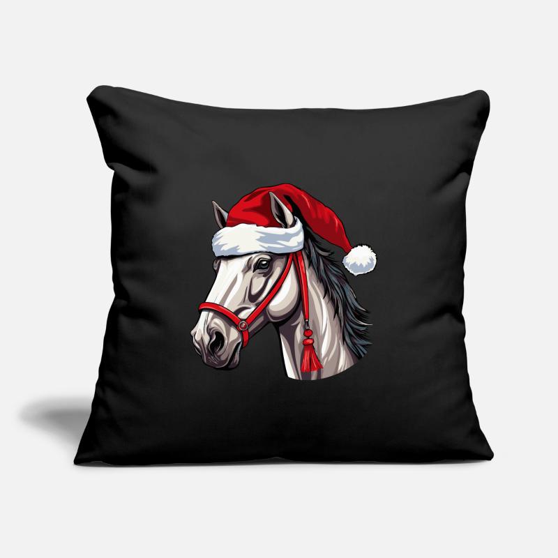 Noël tête de cheval Noël Coussin et housse de 45 x 45 cm
