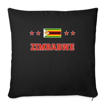 Zimbabwe - Coussin et housse de 45 x 45 cm - noir - Devant