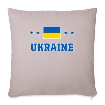 Ukraine - Coussin et housse de 45 x 45 cm - taupe clair - Devant