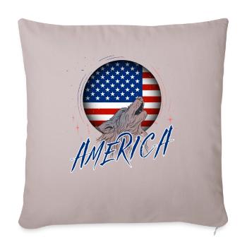 America - Sofa pillow with filling 45cm x 45cm - light taupe - Front
