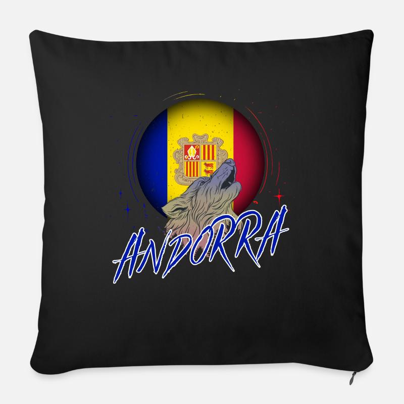 Andorra - Sofakissen mit Füllung 45 x 45 cm - Schwarz