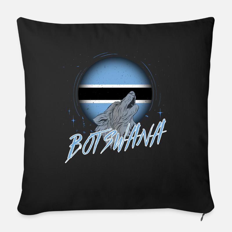 Botswana - Sofakissen mit Füllung 45 x 45 cm - Schwarz