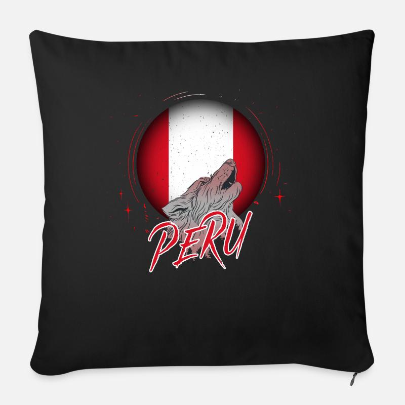 Peru - Sofakissen mit Füllung 45 x 45 cm - Schwarz