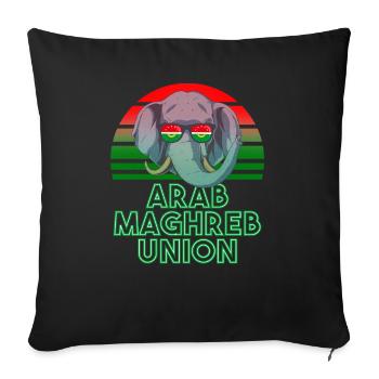 Arab Maghreb Union - Sofa pillow with filling 45cm x 45cm - black - Front