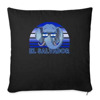 El Salvador - Sofa pillow with filling 45cm x 45cm - black - Front
