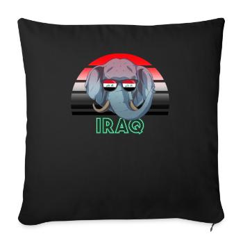 Iraq - Sofa pillow with filling 45cm x 45cm - black - Front