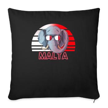 Malta - Sofa pillow with filling 45cm x 45cm - black - Front