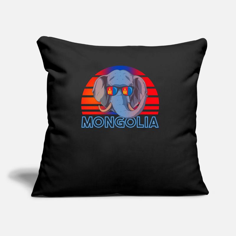 Mongolei Sofakissen mit Füllung 45 x 45 cm