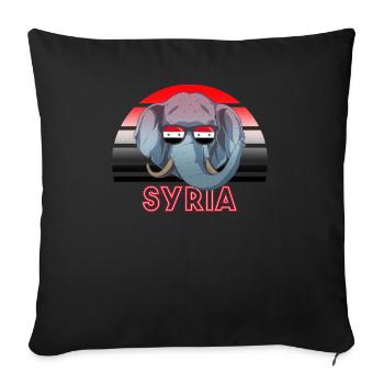 Syrie - Coussin et housse de 45 x 45 cm - noir - Devant