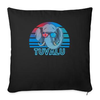 Tuvalu - Sofa pillow with filling 45cm x 45cm - black - Front
