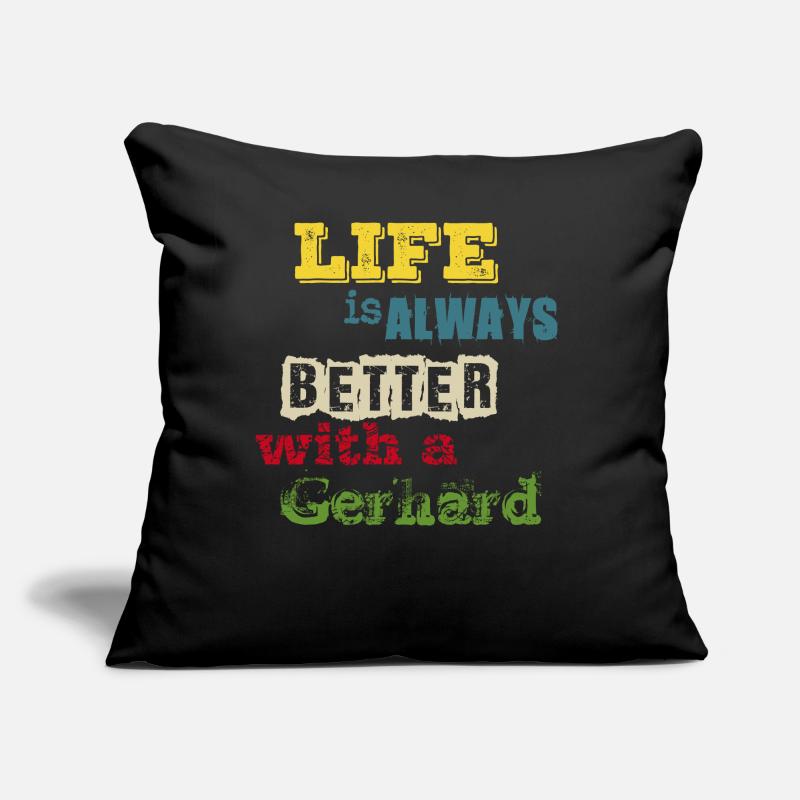 life is always better with a Gerhard - Gerry Sofakissen mit Füllung 45 x 45 cm