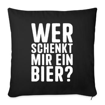 Festival de la bière de Majorque Qui me donne une bière - Coussin et housse de 45 x 45 cm - noir - Devant