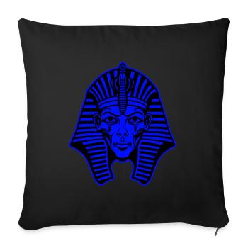 Pharaoh Portrait - Sofa pillow with filling 45cm x 45cm - black - Front