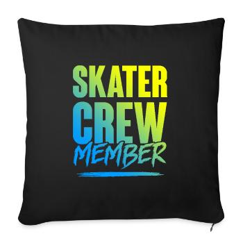 Skater Crew - Sofa pillow with filling 45cm x 45cm - black - Front
