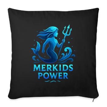 Le pouvoir des sirènes - Coussin et housse de 45 x 45 cm - noir - Devant