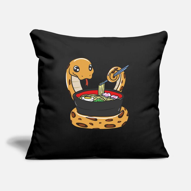 King python eating ramen Sofa pillow with filling 45cm x 45cm
