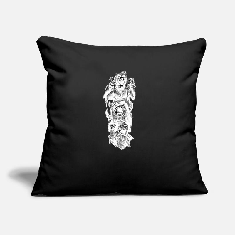 Trois singes Coussin et housse de 45 x 45 cm