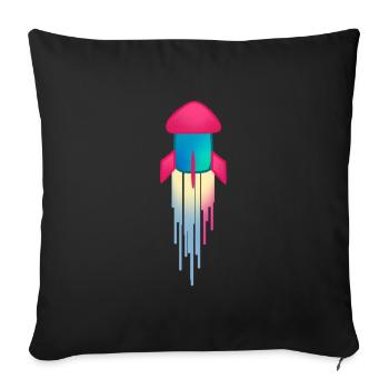 Rocket - Sofa pillow with filling 45cm x 45cm - black - Front