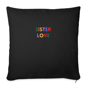 Sister Love - Sofa pillow with filling 45cm x 45cm - black - Front