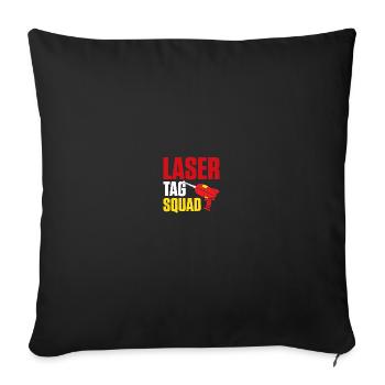 Lasertag Laser Tag - Coussin et housse de 45 x 45 cm - noir - Devant